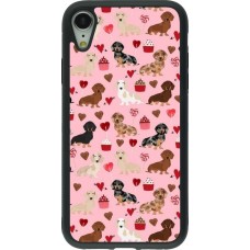iPhone XR Case Hülle - Silikon schwarz Valentine 2024 puppy love