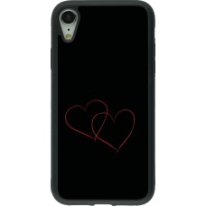 iPhone XR Case Hülle - Silikon schwarz Valentine 2023 attached heart