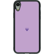 iPhone XR Case Hülle - Silikon schwarz Valentine 2023 purpule single heart