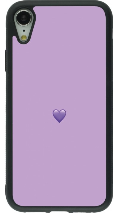 iPhone XR Case Hülle - Silikon schwarz Valentine 2023 purpule single heart