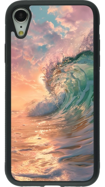 iPhone XR Case Hülle - Silikon schwarz Wave Sunset