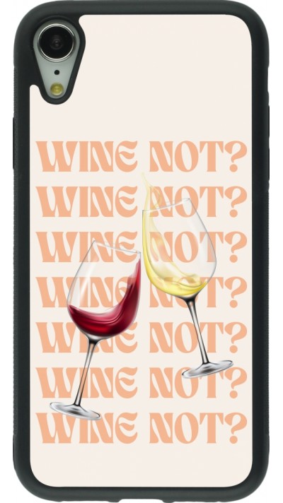 iPhone XR Case Hülle - Silikon schwarz Wine not