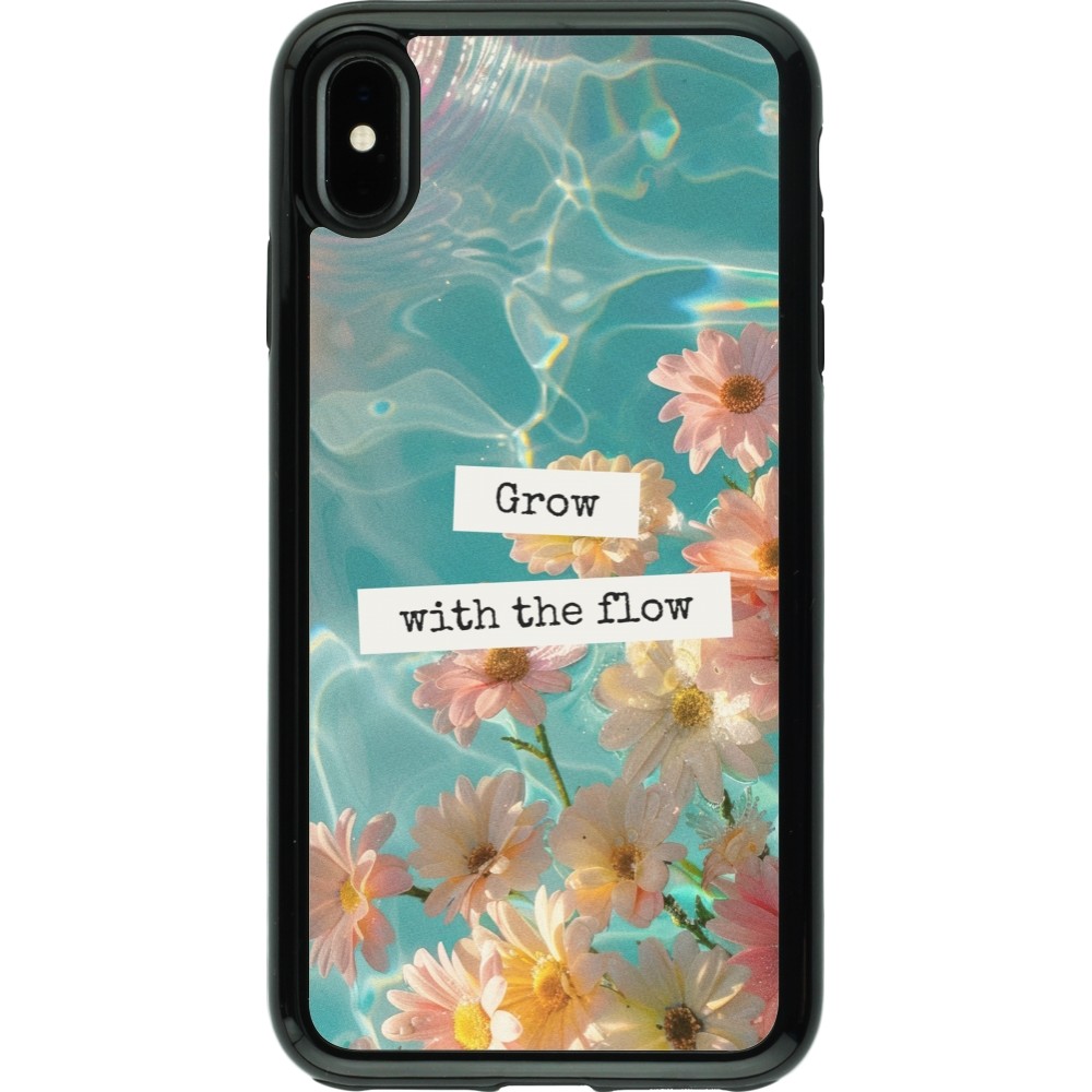 iPhone Xs Max Case Hülle - Hybrid Armor schwarz Summer 2025 Grow with the flow