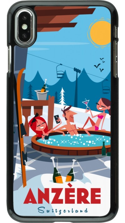 iPhone Xs Max Case Hülle - Anzère Mountain Jacuzzi
