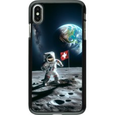 iPhone Xs Max Case Hülle - Astro Schweiz auf dem Mond