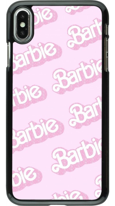 iPhone Xs Max Case Hülle - Barbie light pink pattern
