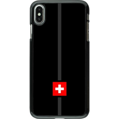 iPhone Xs Max Case Hülle - Kanton CH schwarz