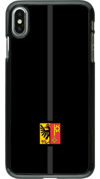 iPhone Xs Max Case Hülle - Kanton GE schwarz