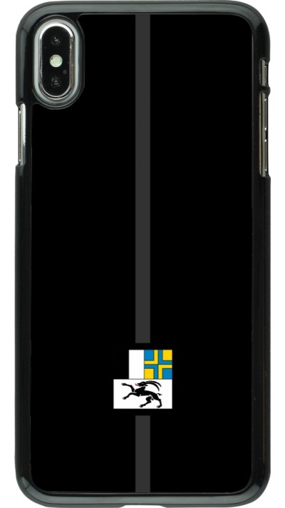iPhone Xs Max Case Hülle - Kanton GR schwarz