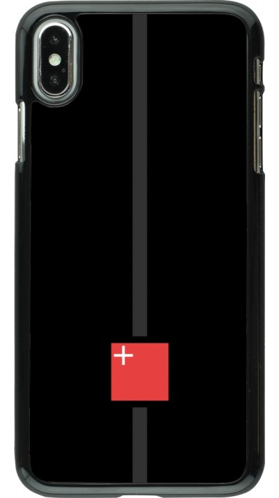 iPhone Xs Max Case Hülle - Kanton SZ schwarz