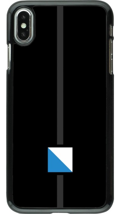 iPhone Xs Max Case Hülle - Kanton ZH schwarz