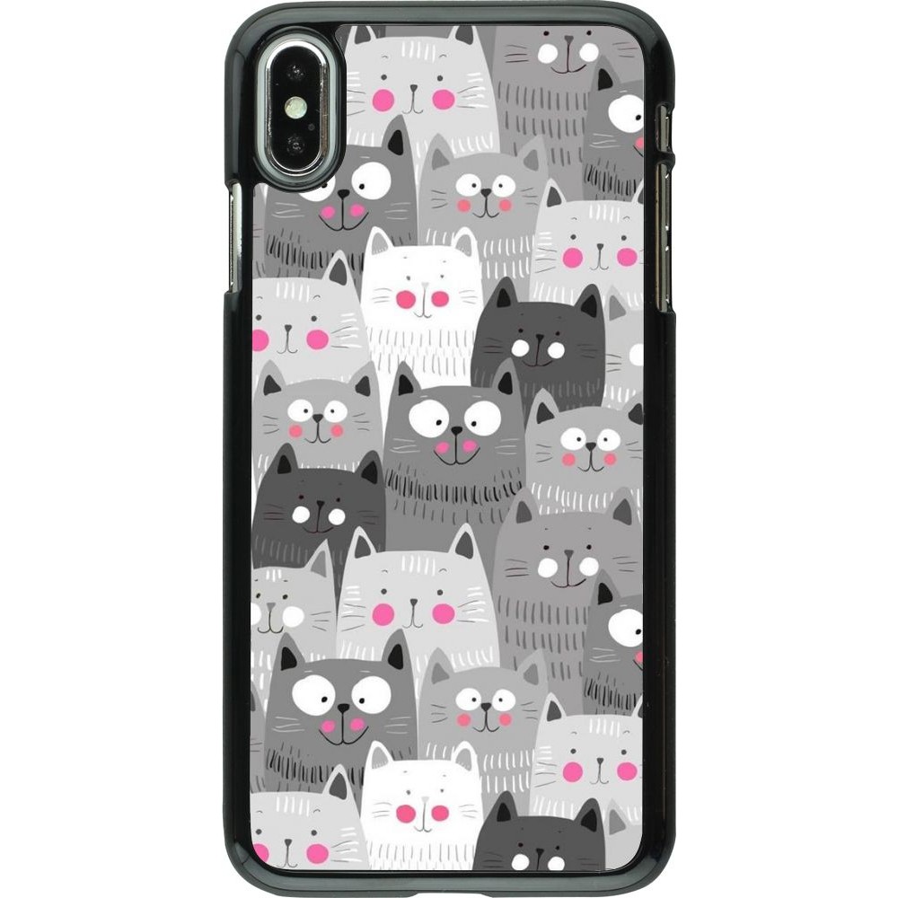 Hülle iPhone Xs Max - Katzenschwärme