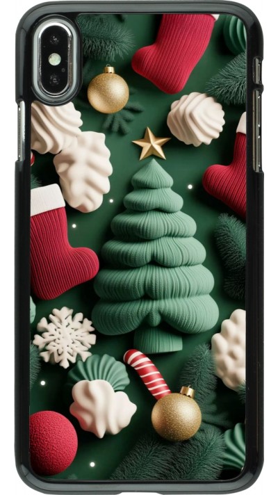 iPhone Xs Max Case Hülle - Christmas 25 Christmas textiles