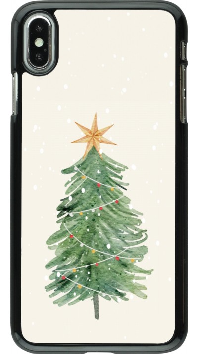 iPhone Xs Max Case Hülle - Christmas 25 Sketch Tree