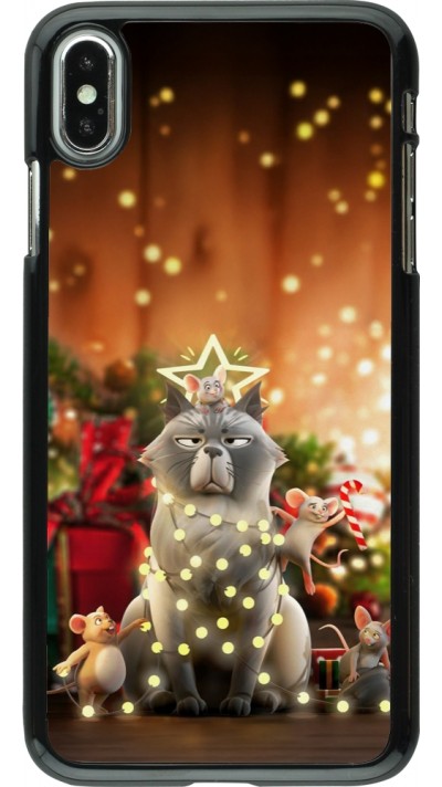 iPhone Xs Max Case Hülle - Christmas 25 Xmas Cat