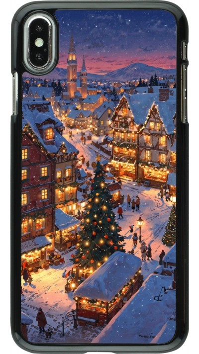 iPhone Xs Max Case Hülle - Christmas 25 Xmas Village