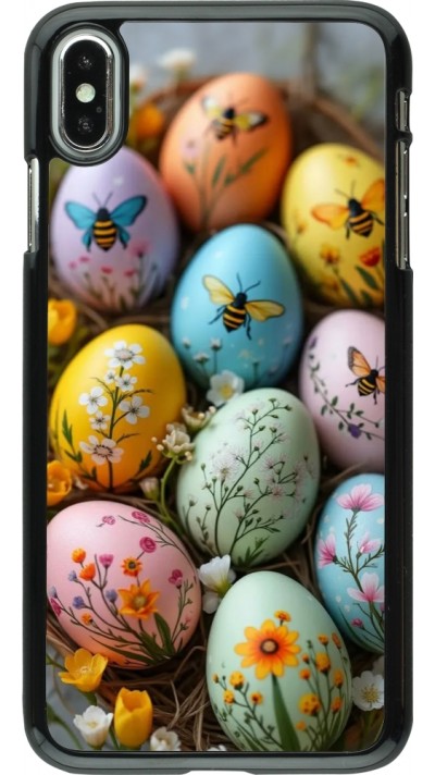 iPhone Xs Max Case Hülle - Easter 2026 Eggs with bees