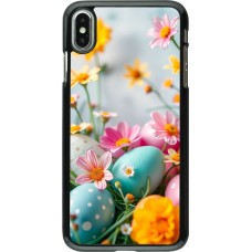 iPhone Xs Max Case Hülle - Easter 2026 Eggs with flowers