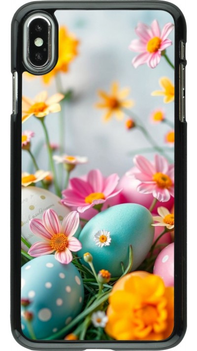 iPhone Xs Max Case Hülle - Easter 2026 Eggs with flowers