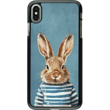 iPhone Xs Max Case Hülle - Easter 2026 Rabbit navy