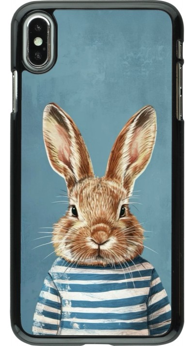 iPhone Xs Max Case Hülle - Easter 2026 Rabbit navy