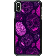 iPhone Xs Max Case Hülle - Halloween 2023 pink skulls