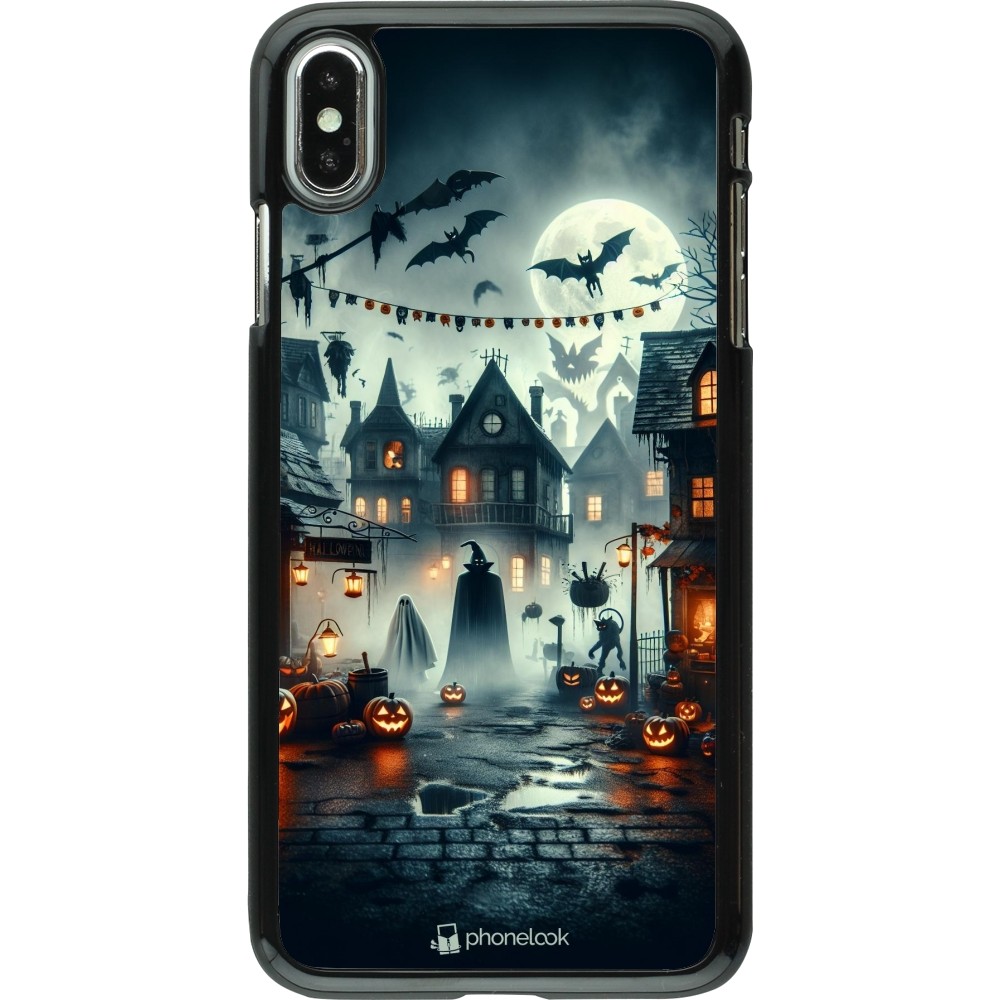 iPhone Xs Max Case Hülle - Halloween Spukstadt