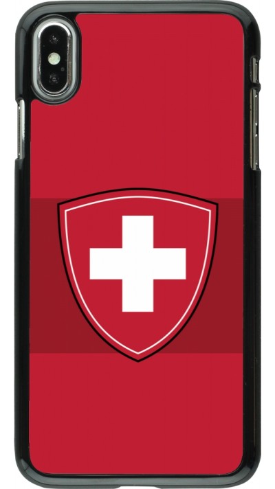 iPhone Xs Max Case Hülle - Hockey World Championship Ecusson Suisse