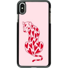 iPhone Xs Max Case Hülle - Leopard with hearts 2026
