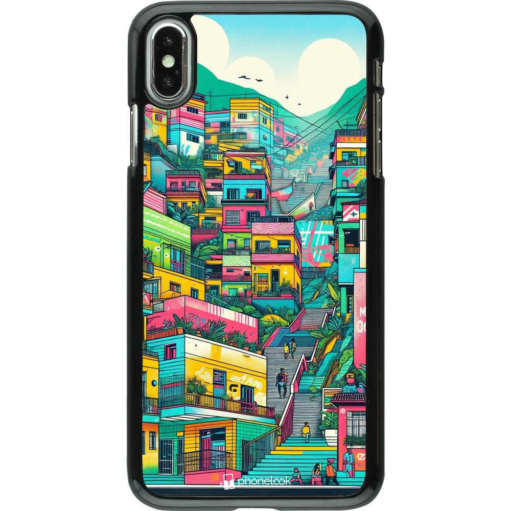 iPhone Xs Max Case Hülle - Medellin Comuna 13 Kunst