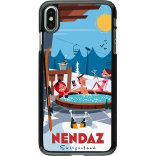 iPhone Xs Max Case Hülle - Nendaz Mountain Jacuzzi