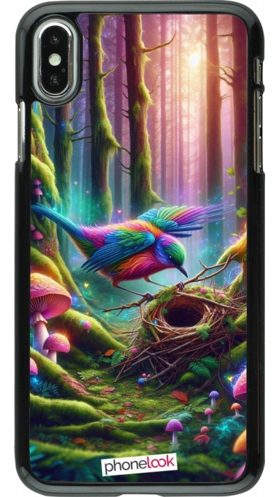 iPhone Xs Max Case Hülle - Vogel Nest Wald