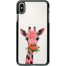 iPhone Xs Max Case Hülle - Pink Girafe Paint