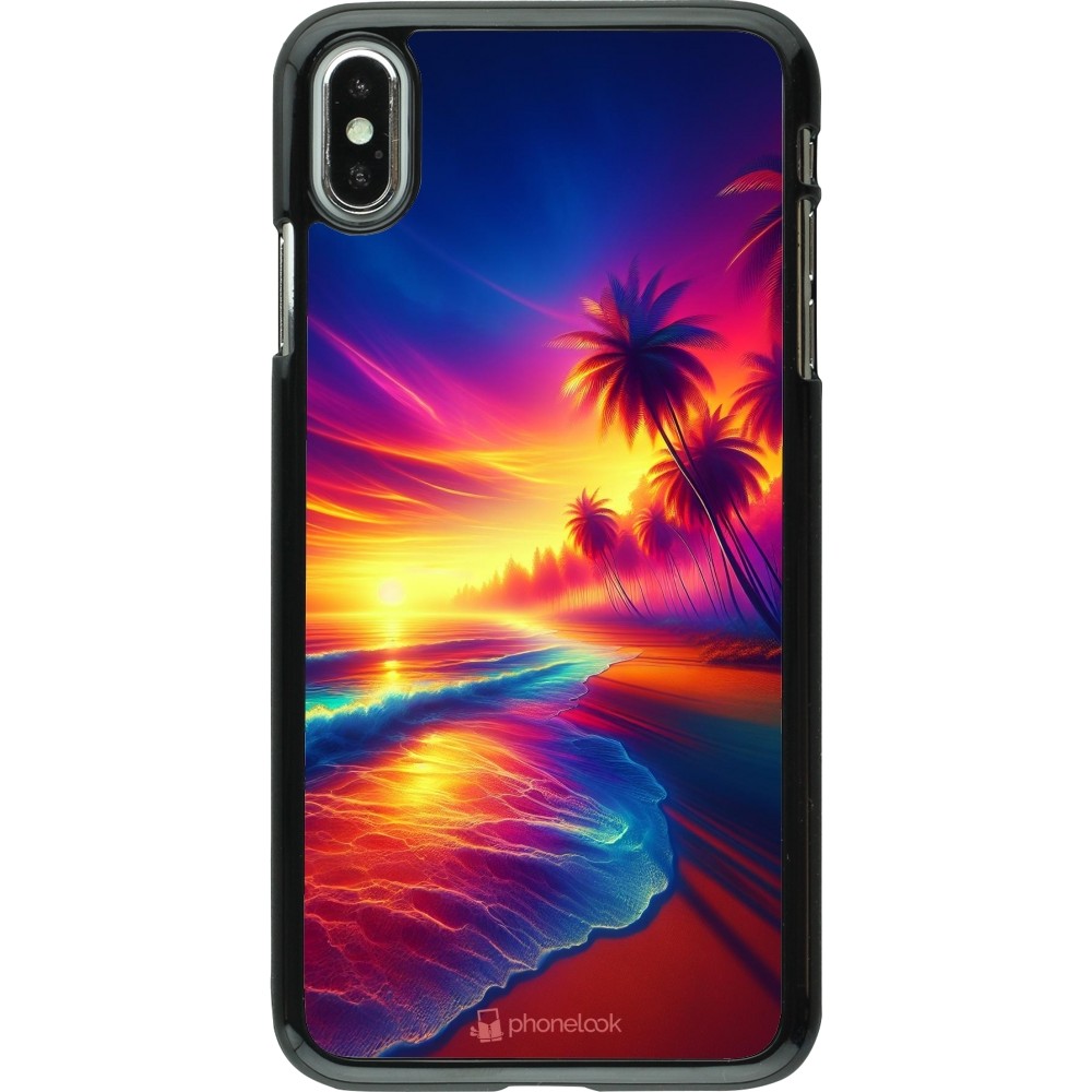 iPhone Xs Max Case Hülle - Strand Sonnenuntergang auffällig