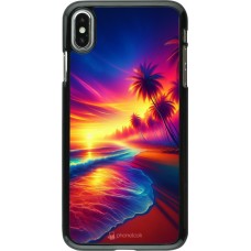 iPhone Xs Max Case Hülle - Strand Sonnenuntergang auffällig