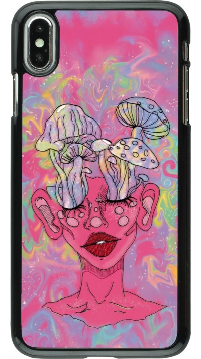 Coque iPhone Xs Max - Psychedelic pink mushroom