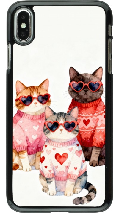 iPhone Xs Max Case Hülle - Saint Valentines Day 26 Cat Love
