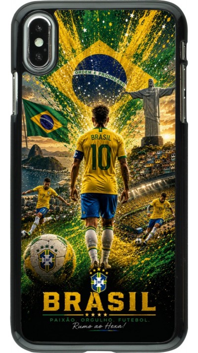 iPhone Xs Max Case Hülle - Fussball Brasilien splash 2026