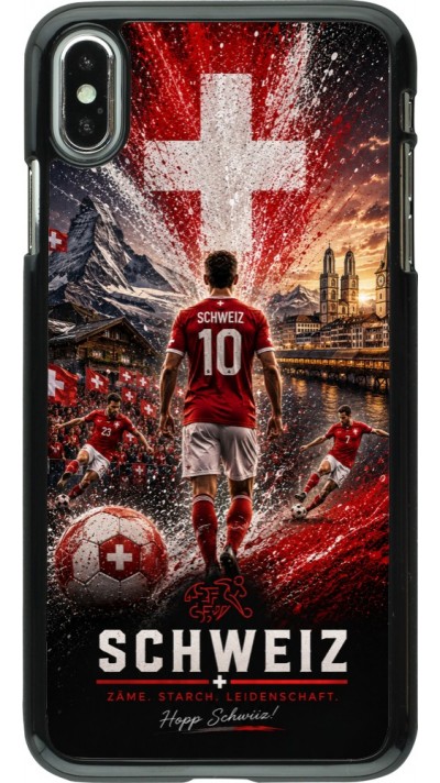 iPhone Xs Max Case Hülle - Fussball Schweiz splash 2026