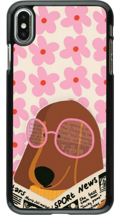 iPhone Xs Max Case Hülle - Dog with newspaper 2026