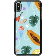 iPhone Xs Max Case Hülle - Summer 2025 Pattern papaya