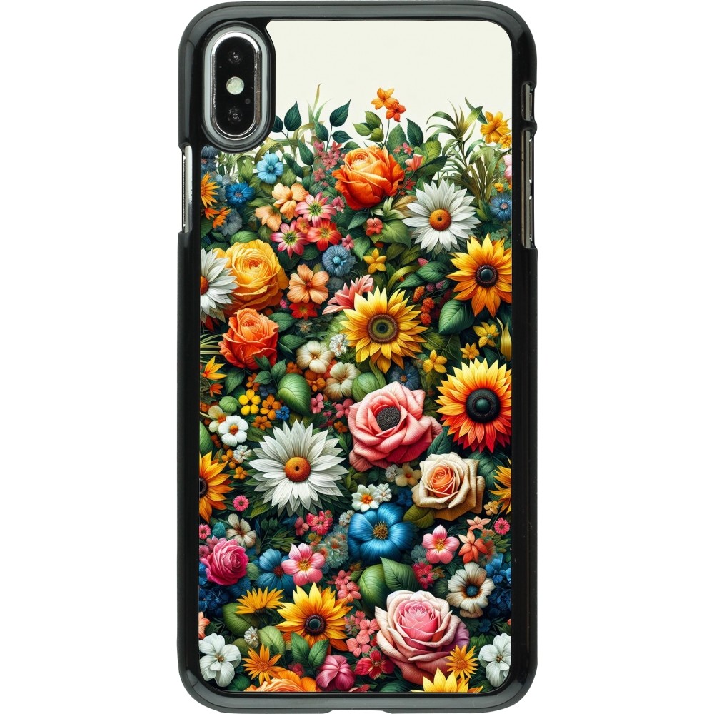 iPhone Xs Max Case Hülle - Sommer Blumenmuster