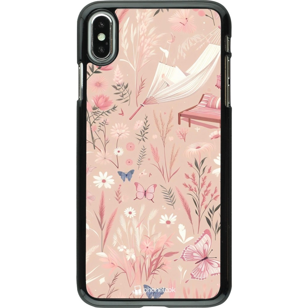 iPhone Xs Max Case Hülle - Sommer Pastellmuster
