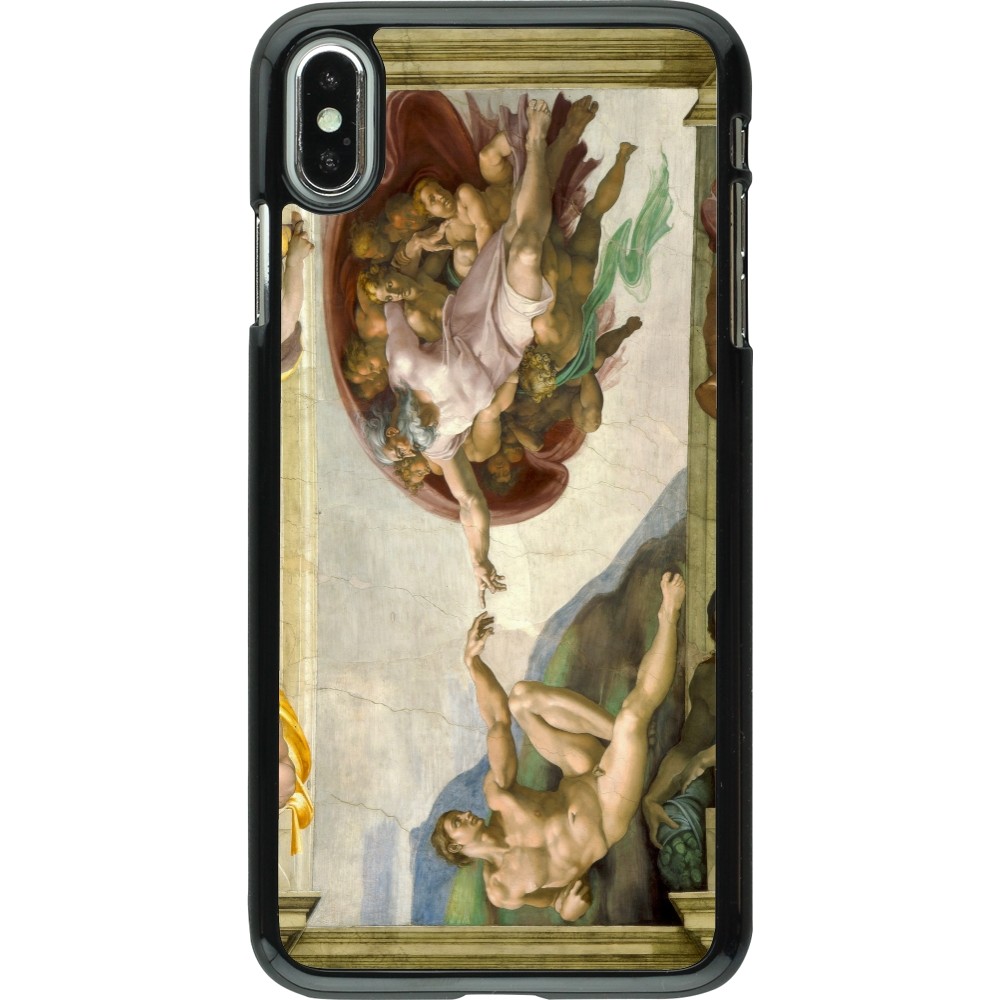 iPhone Xs Max Case Hülle - Kunstbild - Die Erschaffung Adams - Michelangelo