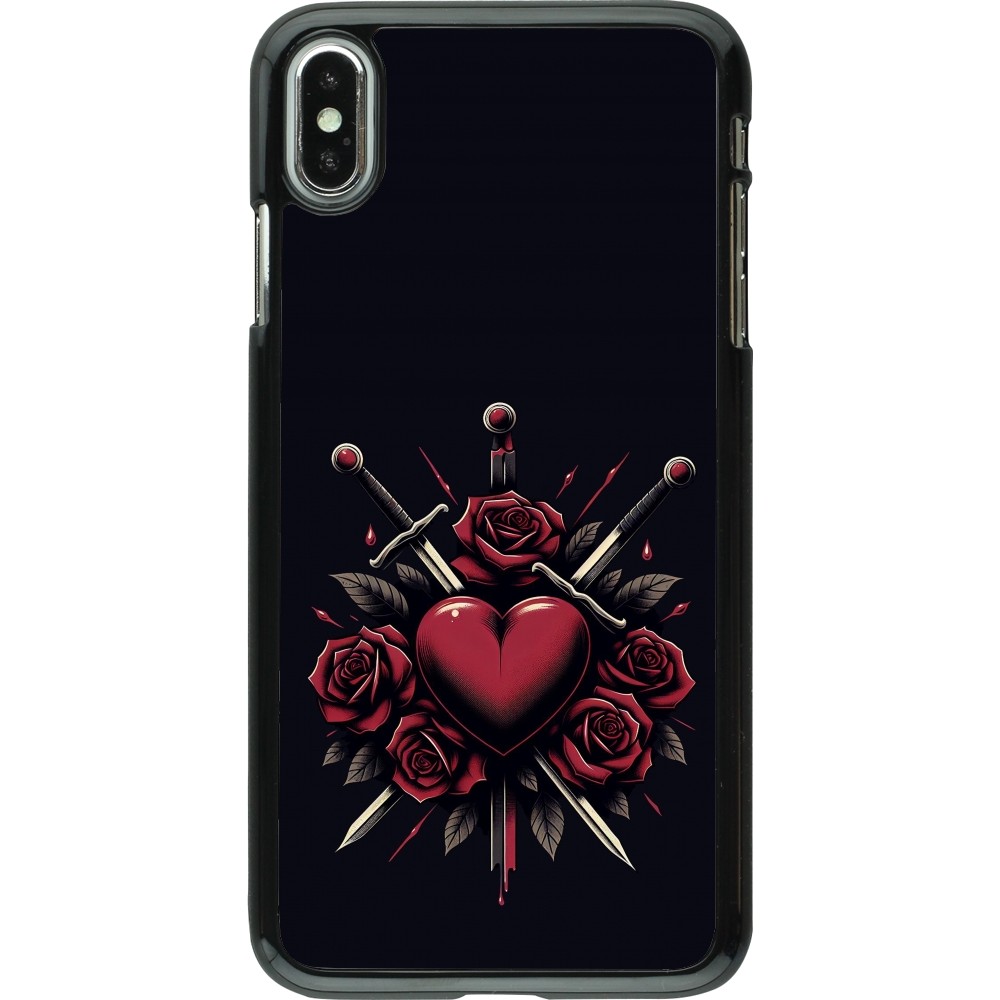 iPhone Xs Max Case Hülle - Valentine 2024 gothic love