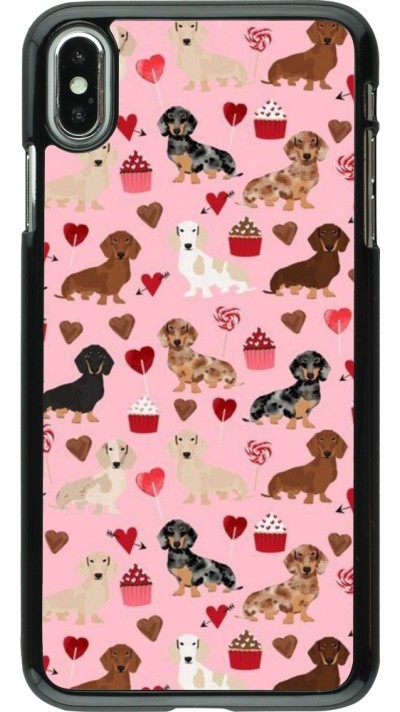 iPhone Xs Max Case Hülle - Valentine 2024 puppy love