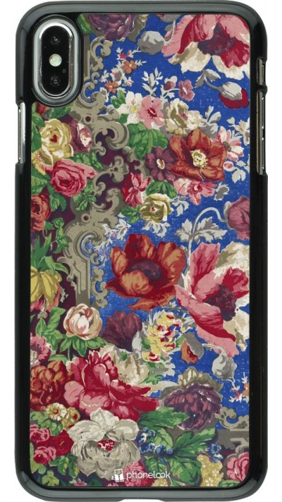 Hülle iPhone Xs Max - Vintage Art Flowers