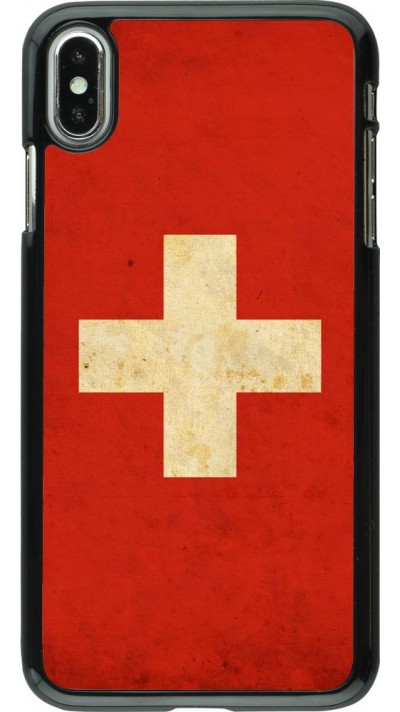 Hülle iPhone Xs Max - Vintage Flag SWISS