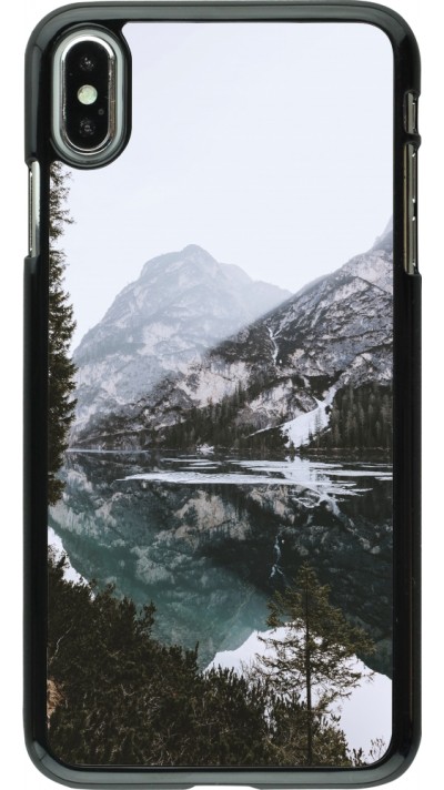 iPhone Xs Max Case Hülle - Winter 22 snowy mountain and lake