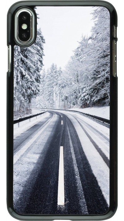 iPhone Xs Max Case Hülle - Winter 22 Snowy Road